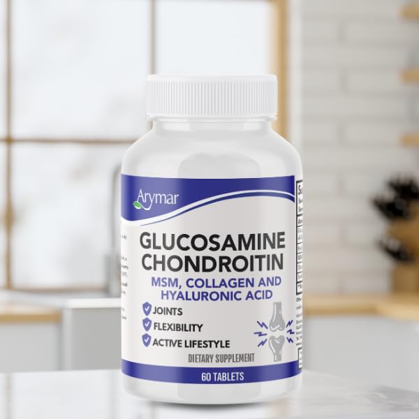 Glucosamine, Chondroitin, MSM, Collagen & Hyaluronic Acid Supplement 60 Tablets Z758586