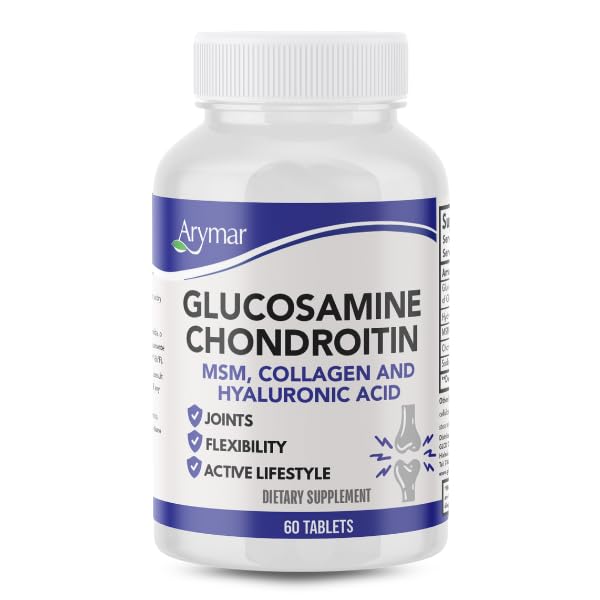 Glucosamine, Chondroitin, MSM, Collagen & Hyaluronic Acid Supplement 60 Tablets Z758586
