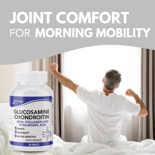 Glucosamine, Chondroitin, MSM, Collagen & Hyaluronic Acid Supplement 60 Tablets Z758586