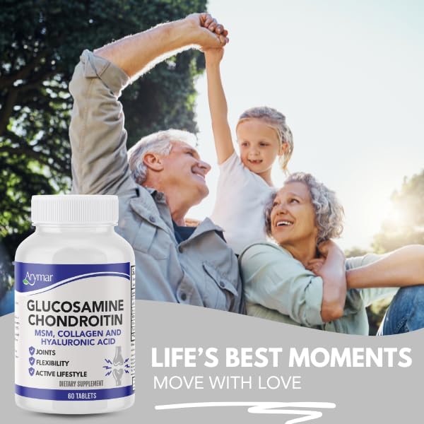 Glucosamine, Chondroitin, MSM, Collagen & Hyaluronic Acid Supplement 60 Tablets Z758586