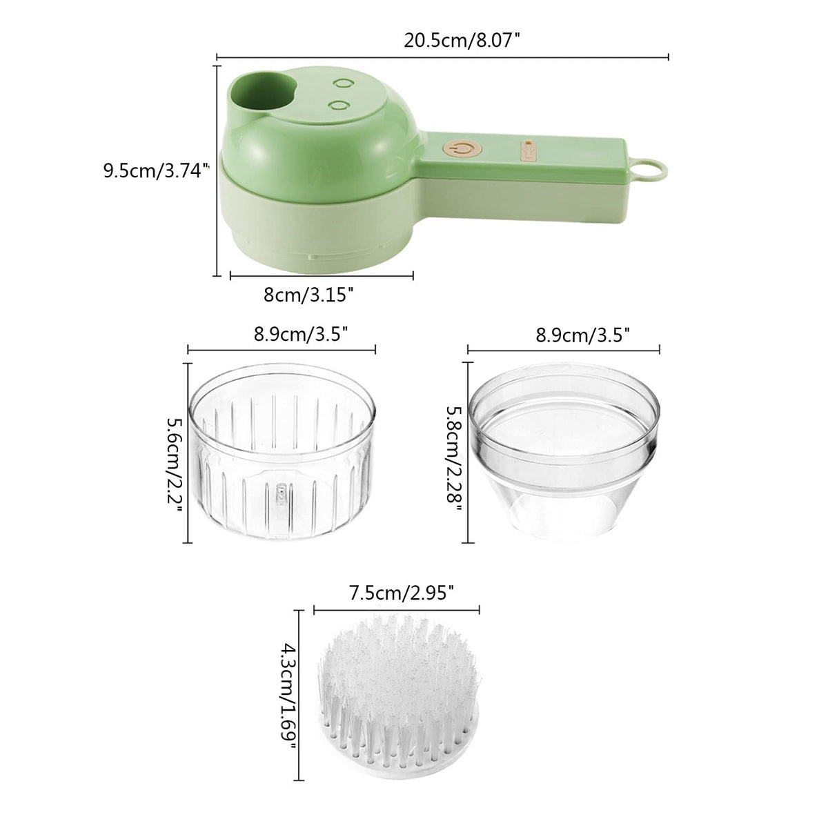 4 In 1 Cordless Electric Vegetable Cutter Y68162