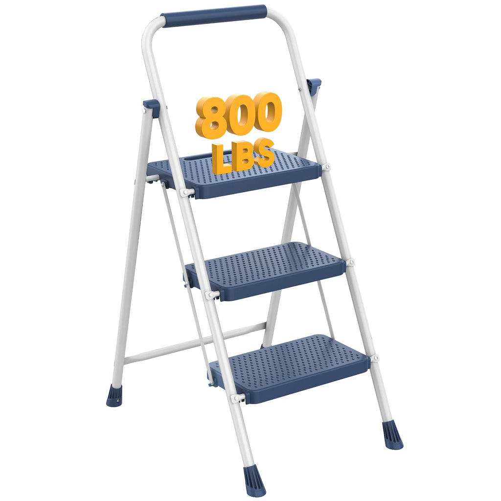 3 Step Folding Step Stool with Safety Lock J595582
