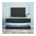 Black Floating TV Stand with 3 Drawers Q77356