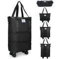Expandable Rolling Duffle Bag with Wheels, 18L to 30L, Black A62084