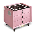 Pink 3 Drawer Nightstand with Wireless Charging Station R256
