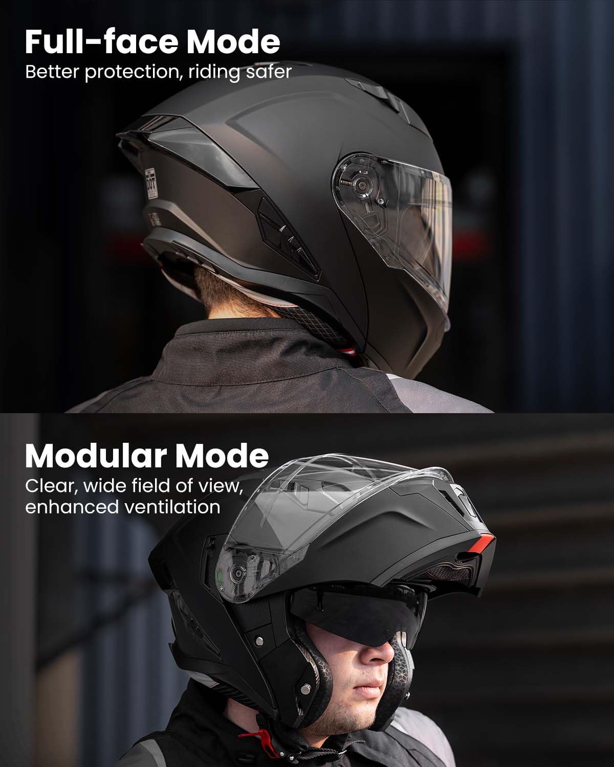 DOT Approved Modular Flip up Motorcycle Helmets P90184