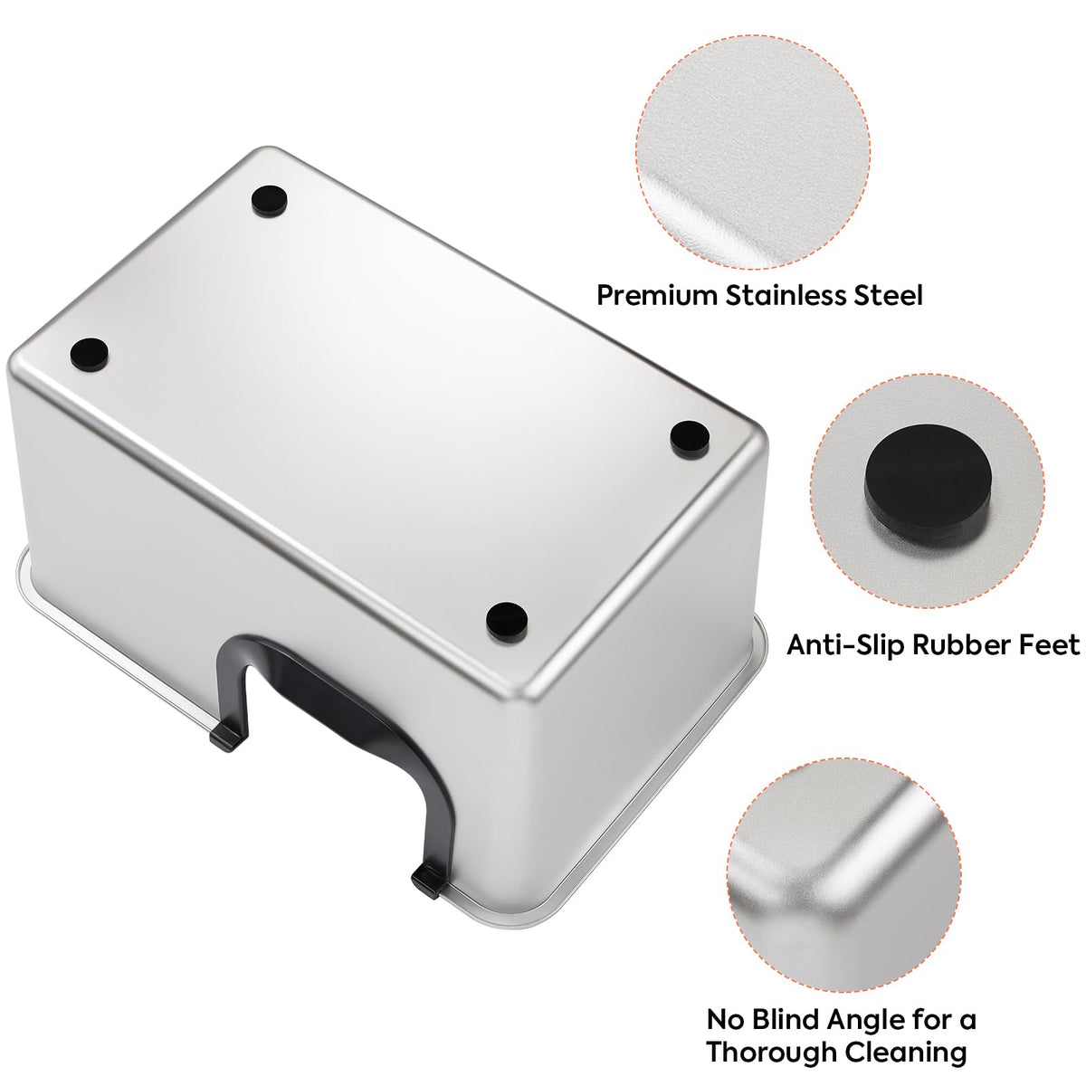 XXL High Sided Stainless Steel Litter Box I93464
