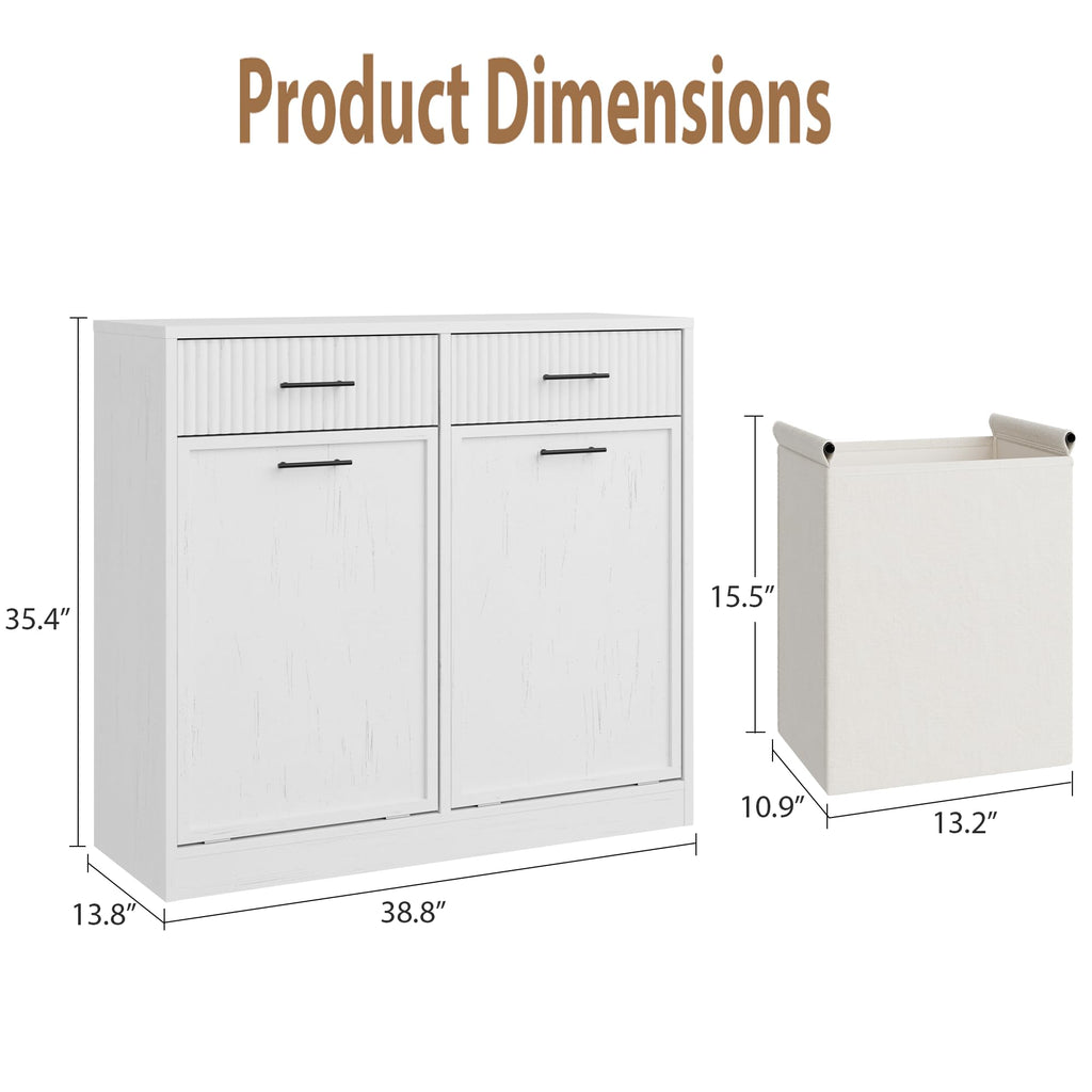 Double Tilt Out Laundry Hamper Cabinet X2158