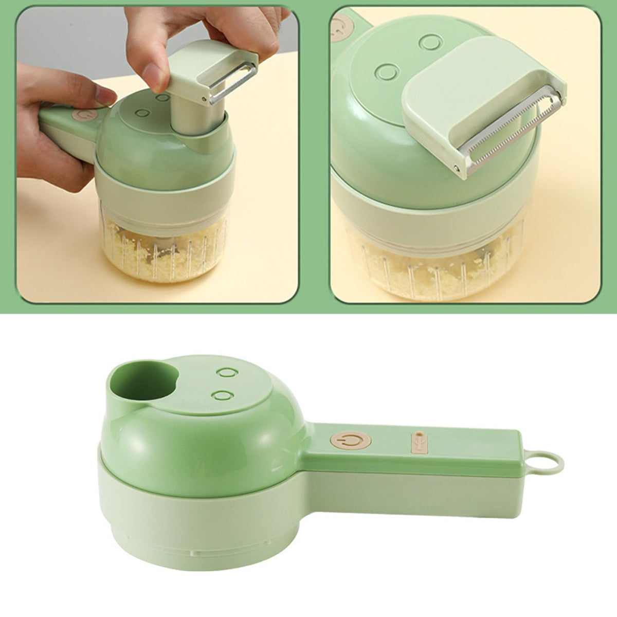 4 In 1 Cordless Electric Vegetable Cutter Y68162