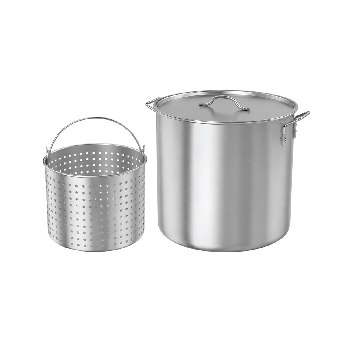 60Qt Aluminum Stock Pot with Strainer and Lid Y91497
