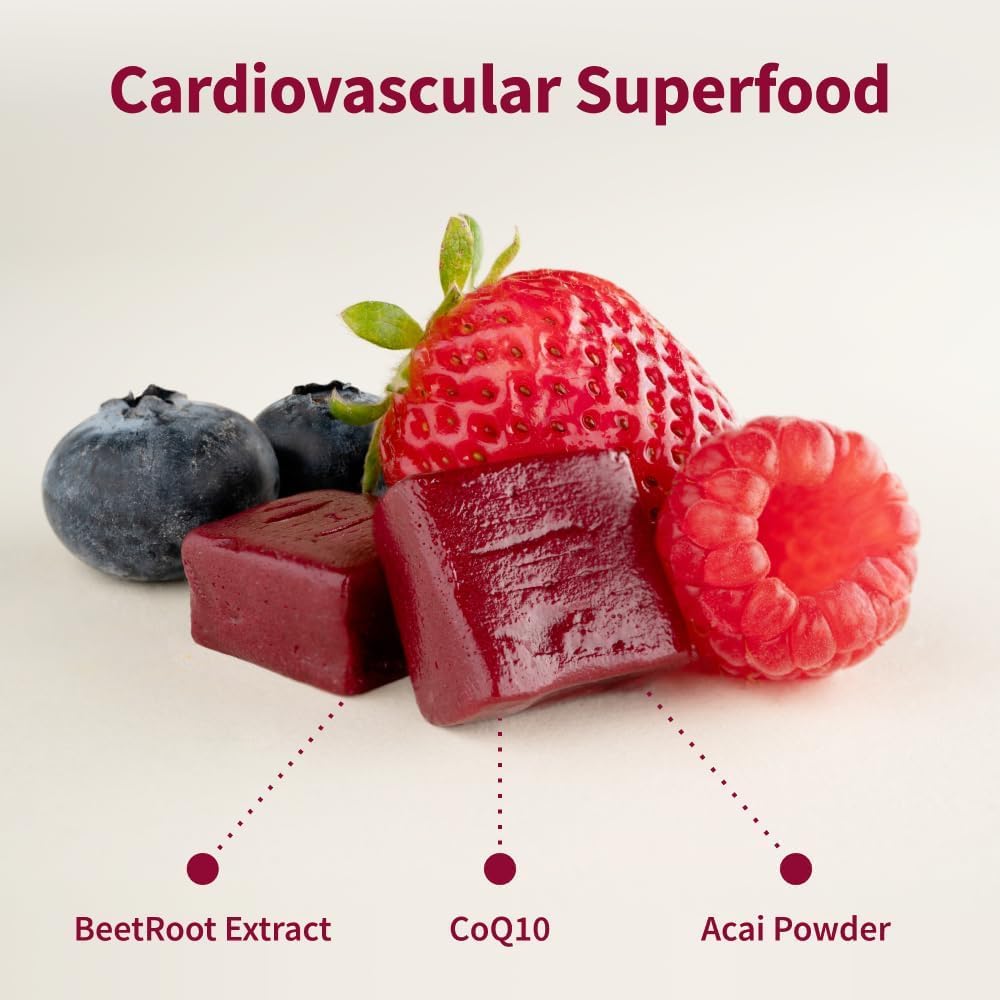 Beet Root Extract & CoQ10 Soft Chews, Mixed Berry, 60 Ct F6834