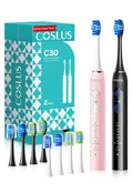 Electric Toothbrush 2PCS Black Pink I679817