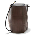 Brown 50 Gallon Flat-Back Rain Barrel with Spigots B840