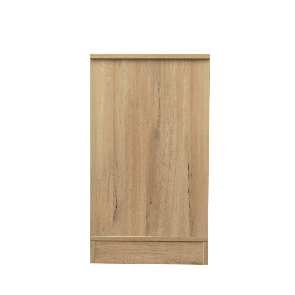 Sliding Barn Door Wood TV Stand with Adjustable Shelves R41457