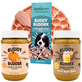 100% All Natural Peanut Butter Dog Treats Set of 2 17oz Jars with Lickmat Y38885