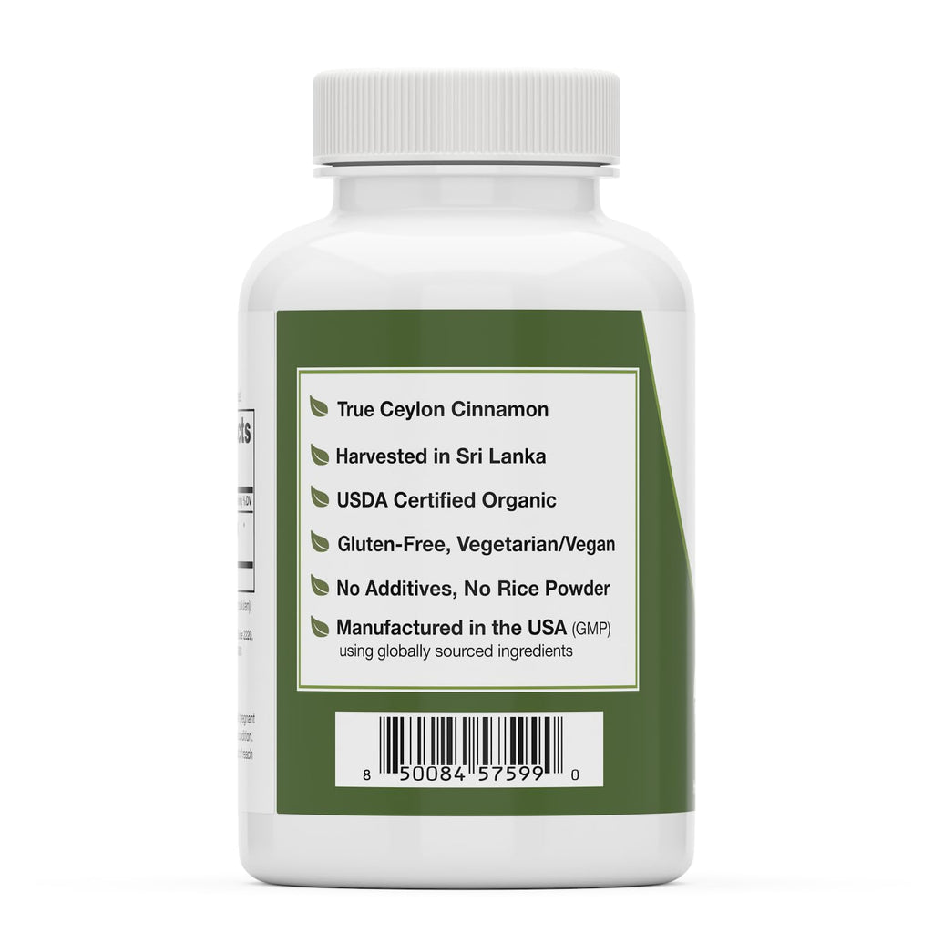 Organic Ceylon Cinnamon Supplement, 120 Capsules N669257