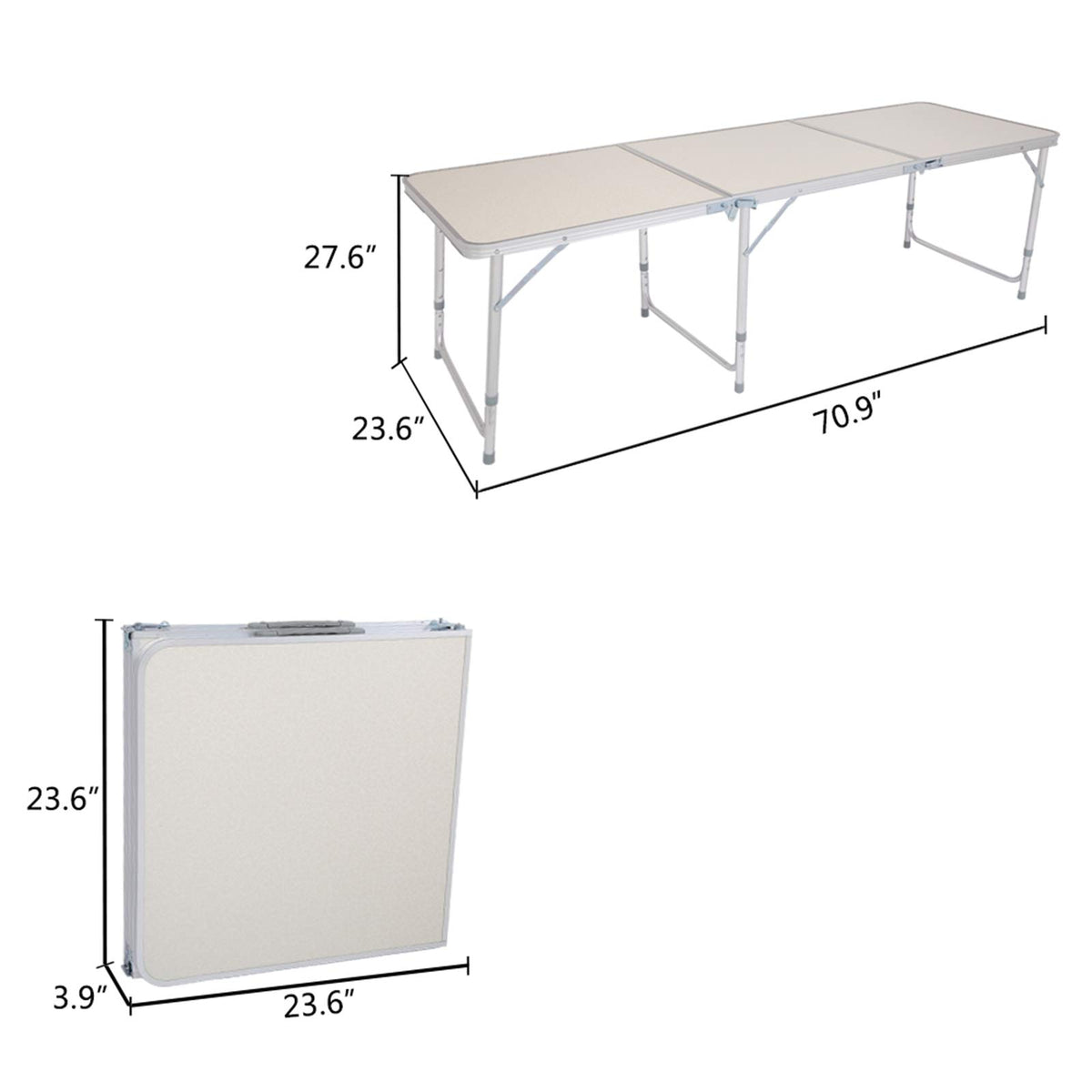6ft Foldable Portable Table with Handle M562