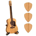 Wooden Guitar Pick Box with Stand 3PCS I79122