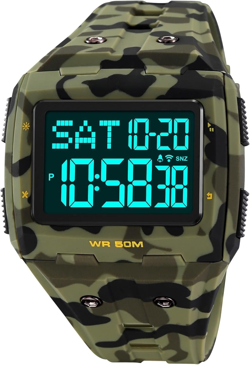 Large Face 5ATM Water Resistant Digital Mens Watch B870