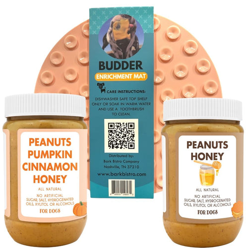 100% All Natural Peanut Butter Dog Treats Set of 2 17oz Jars with Lickmat Y38885