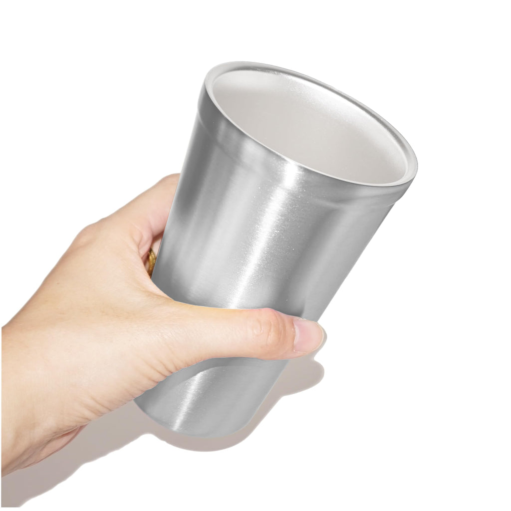 Stainless Steel Double Walled Insulated Cups Set of 2 Stackable 16oz I465