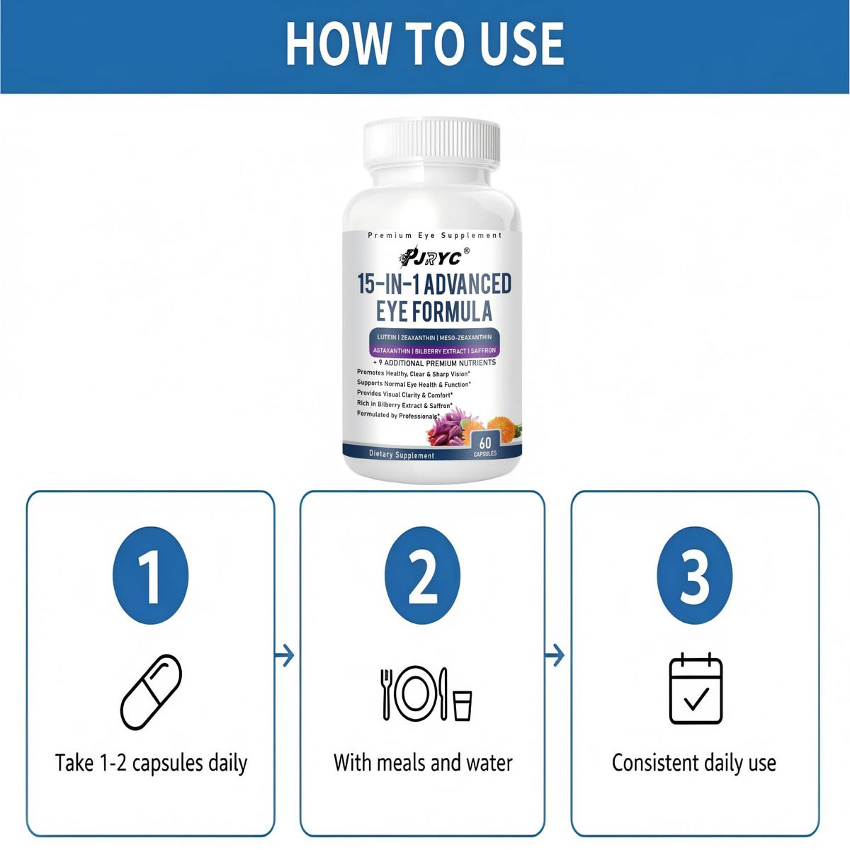 15 in 1 Eye Formula with Lutein 120 Capsules I41955