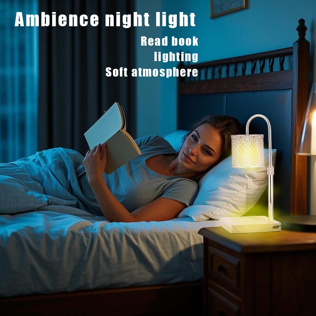 Flameless Candle Warmer Lamp with Timer, Dimmer, and Adjustable Height V3309