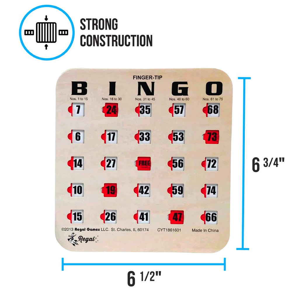 Large Print Reusable Bingo Cards 100 Pack B5874