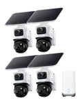 4K Solar 3-Lens PTZ Security Camera 4-Cam Kit C267