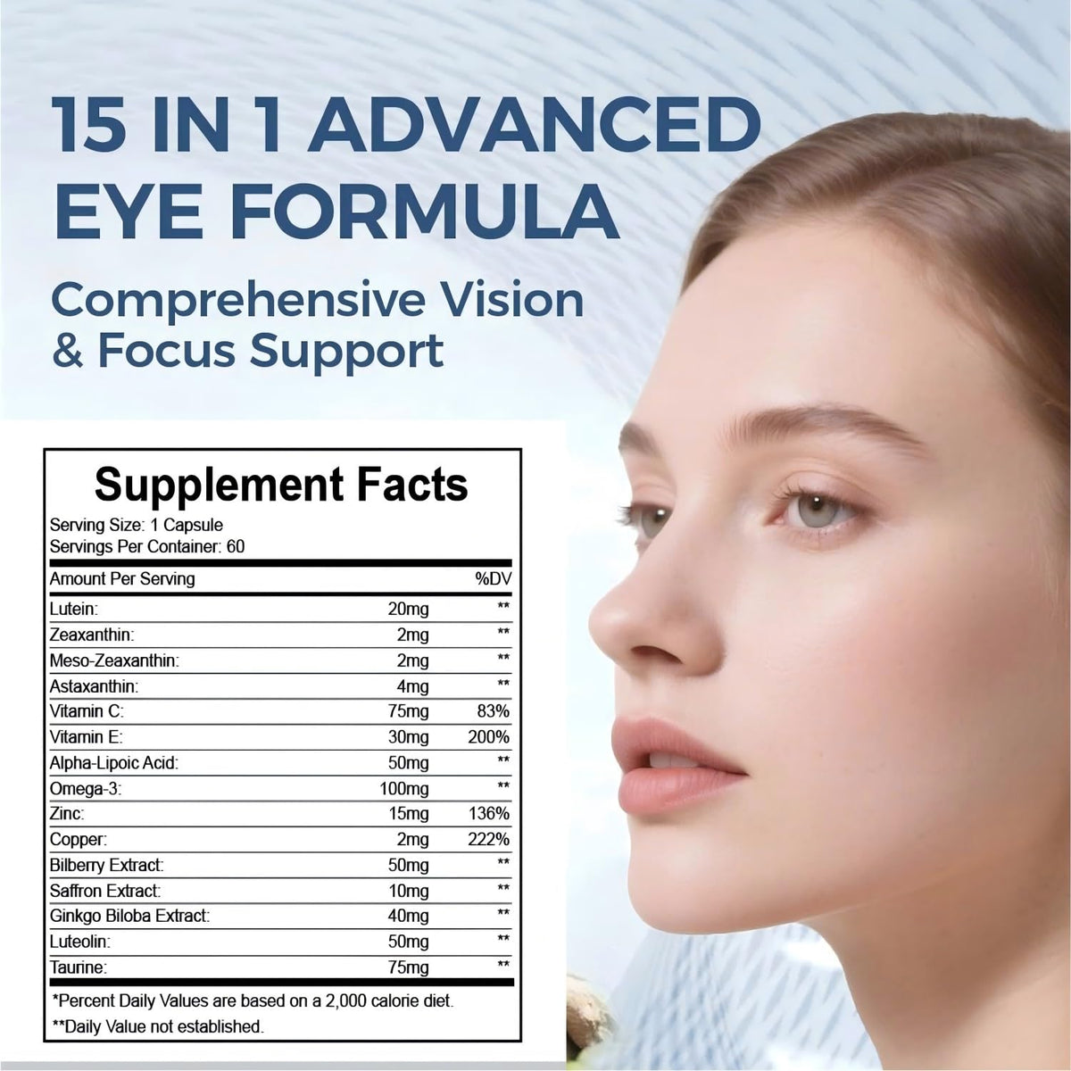 15 in 1 Eye Formula with Lutein 120 Capsules I41955