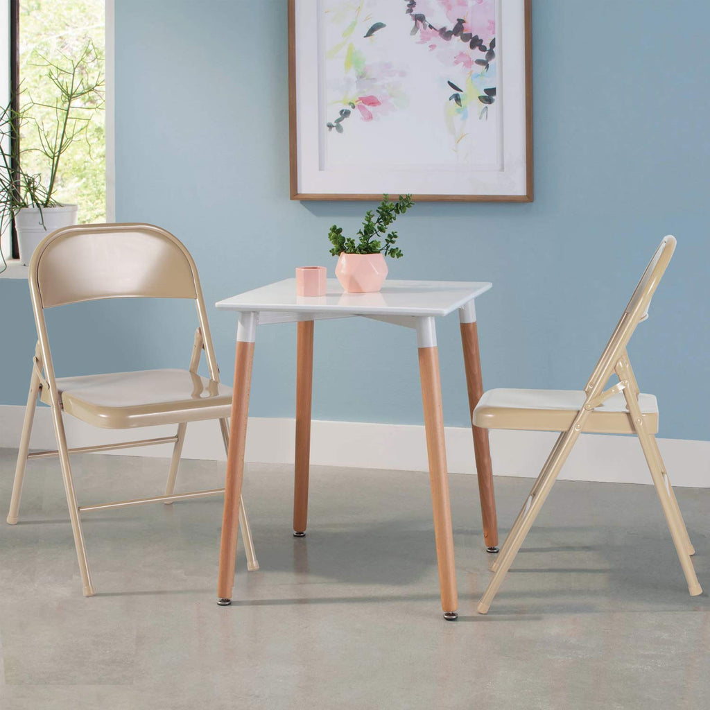 Folding Chair Set of 8 Heavy Duty Metal Stackable B86171