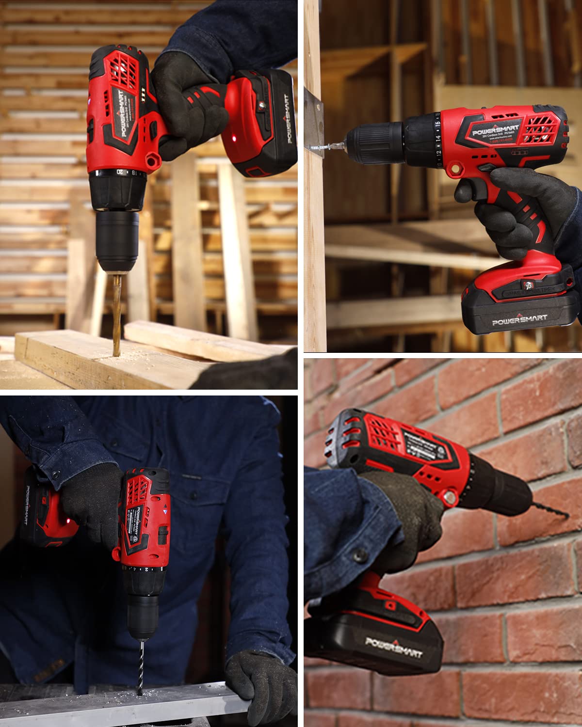 20V Cordless Drill Driver Set with Battery and Charger M2748