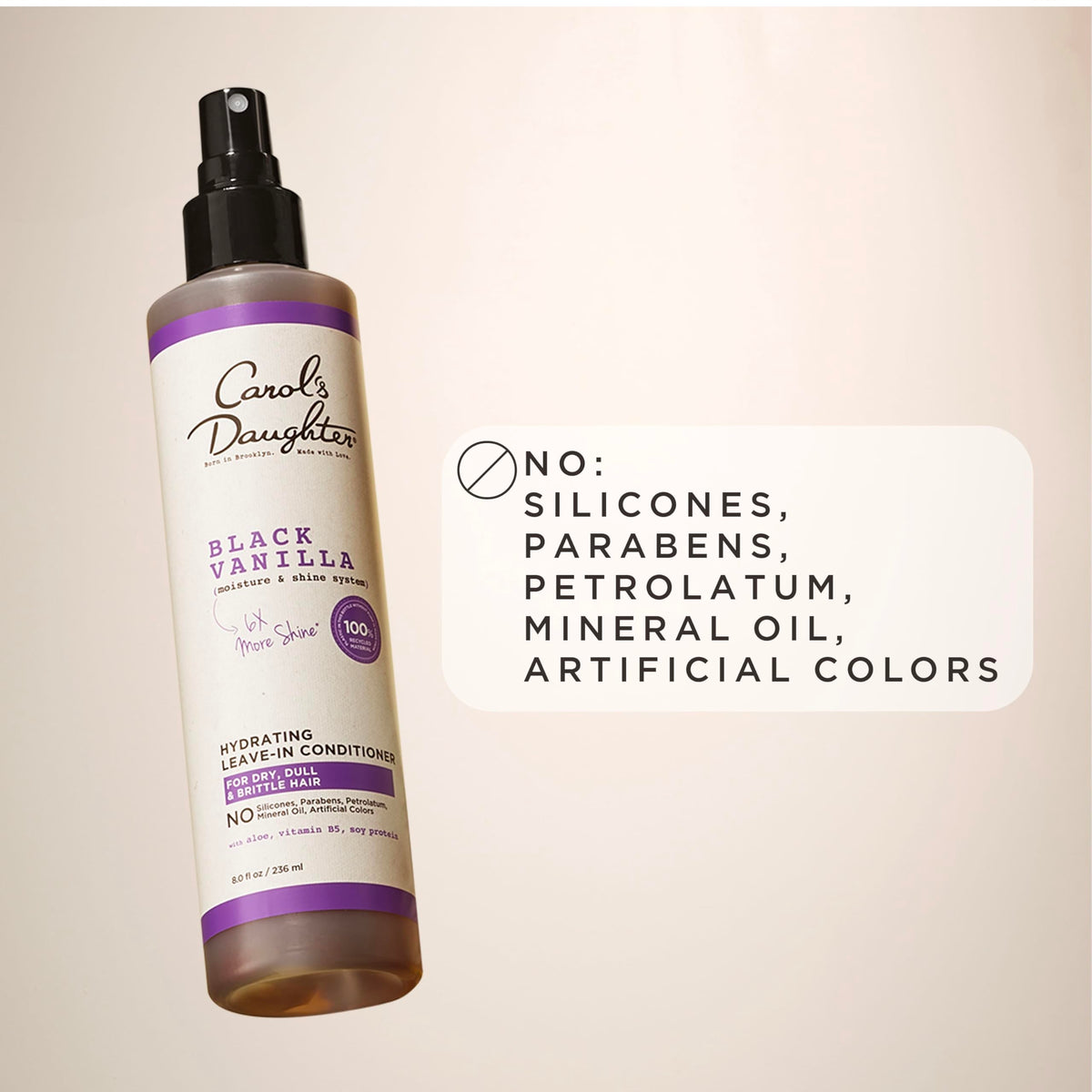 Black Vanilla Leave In Conditioner 8 Fl Oz A125