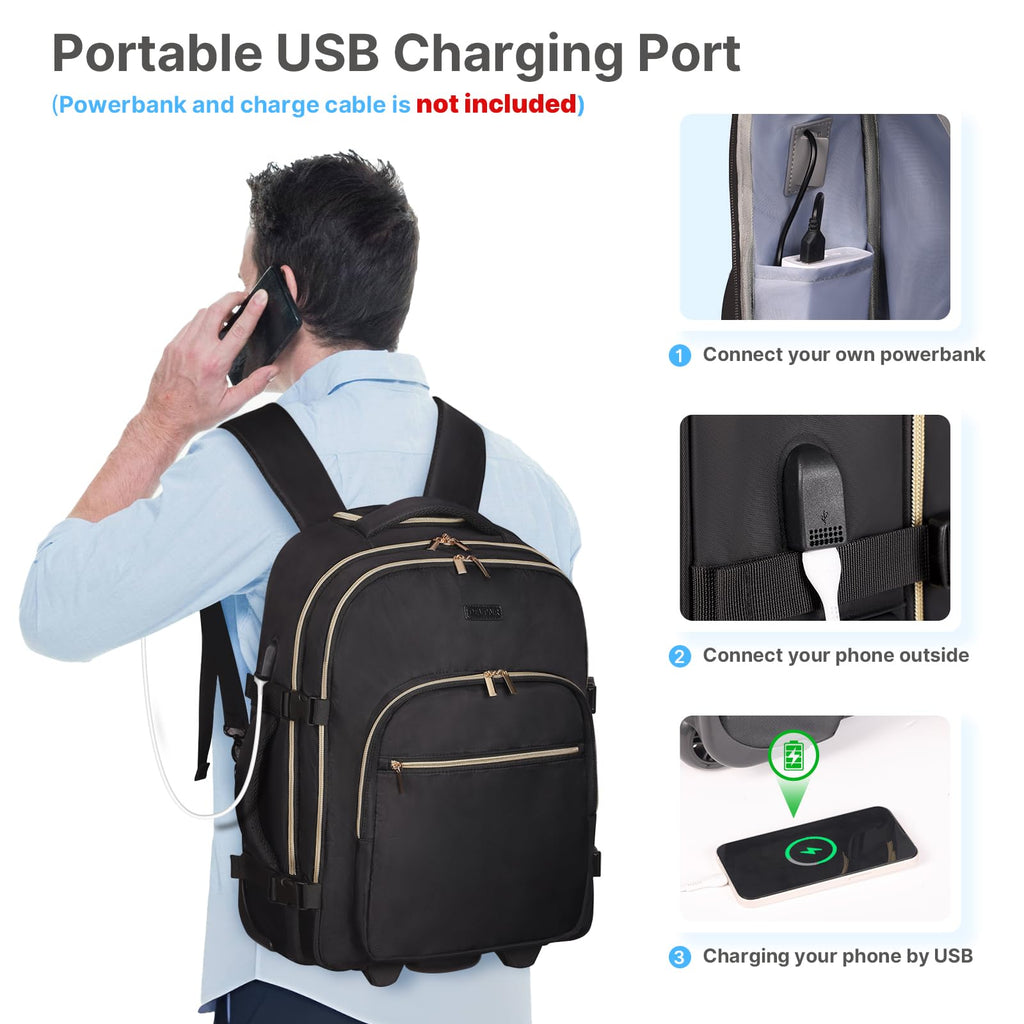 Rolling Backpack with Wheels Y4825