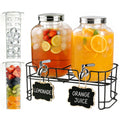 Glass Drink Dispenser with Stand Y58047