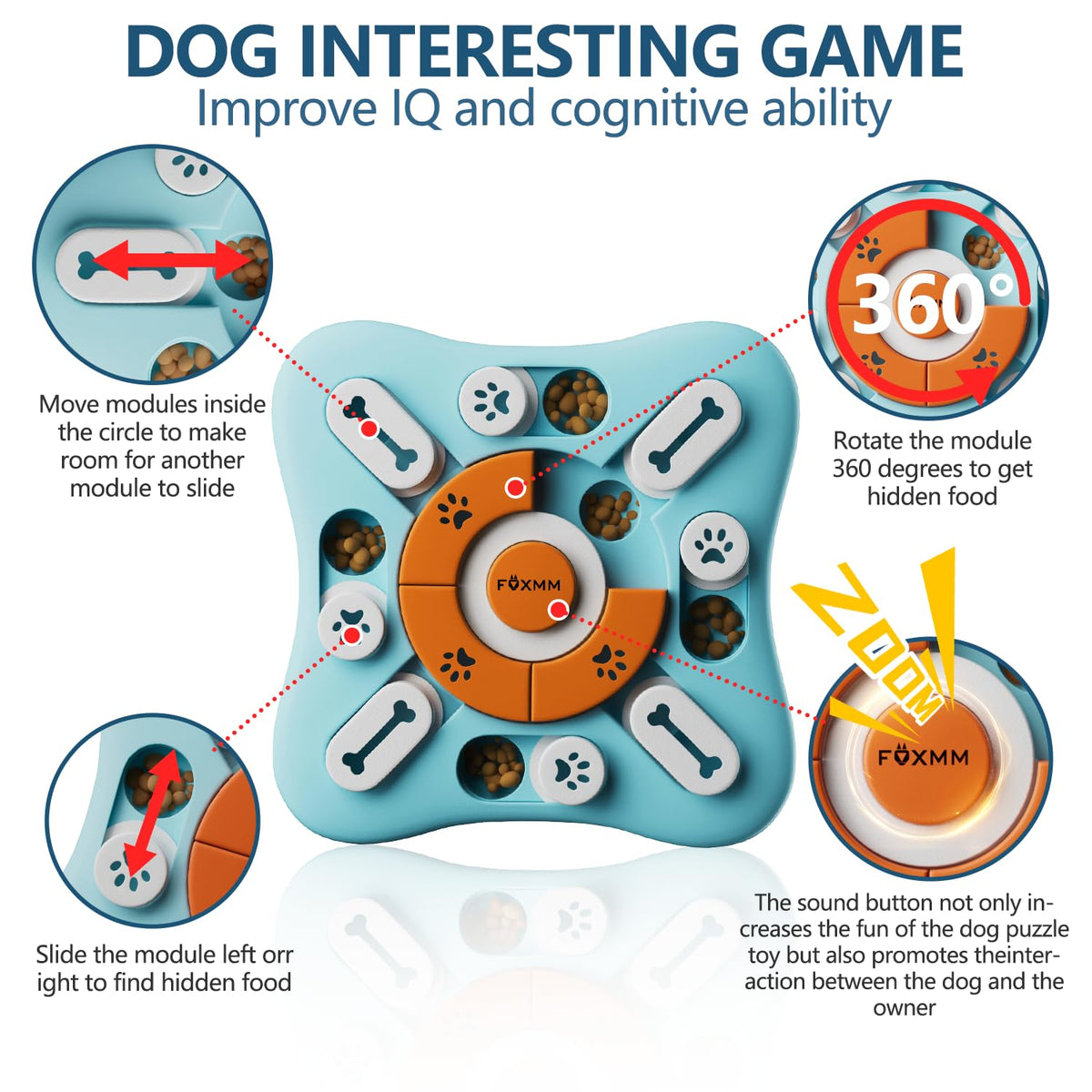 Interactive Dog Treat Puzzle Toys K12808