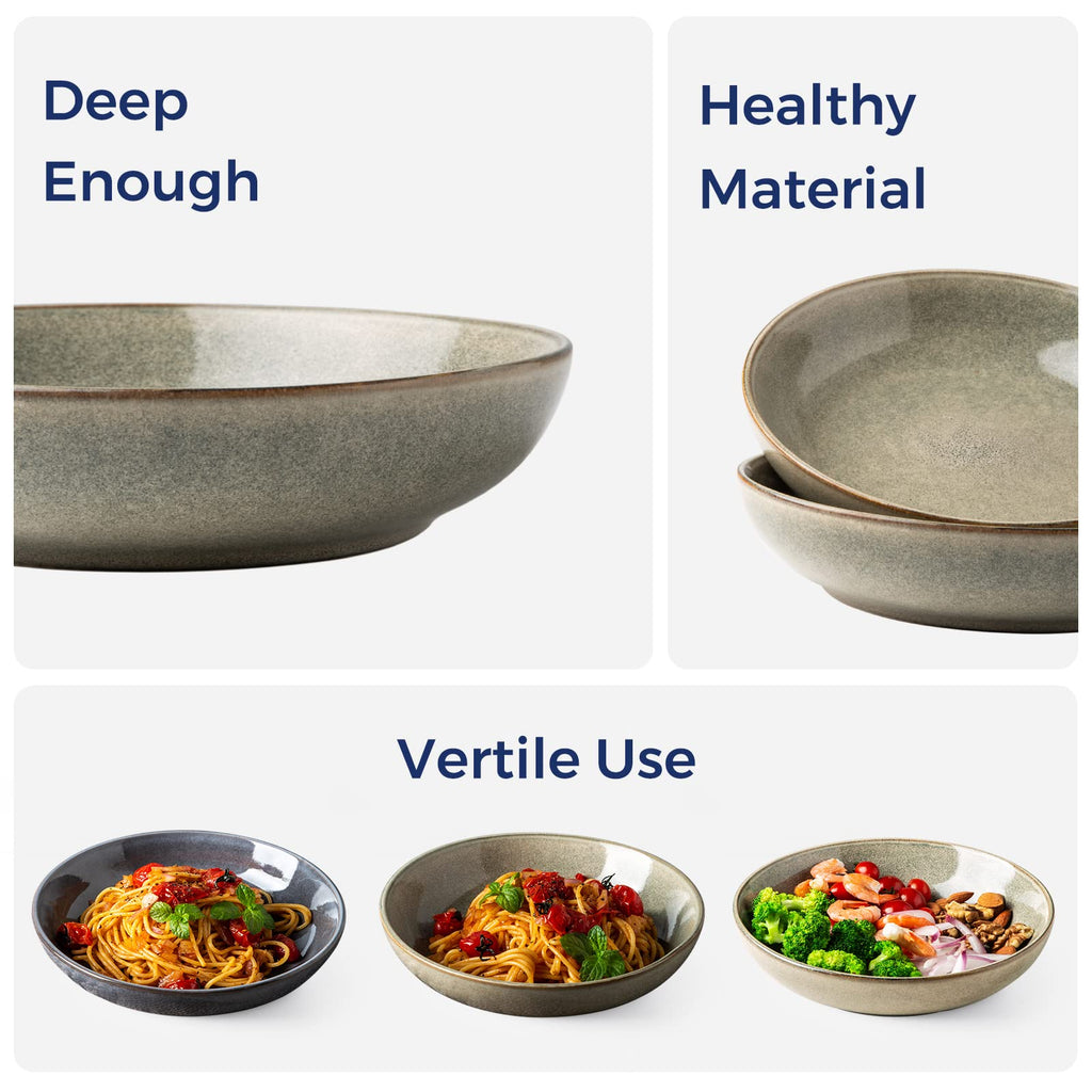 Ceramic Pasta Bowls Set of 4 O486