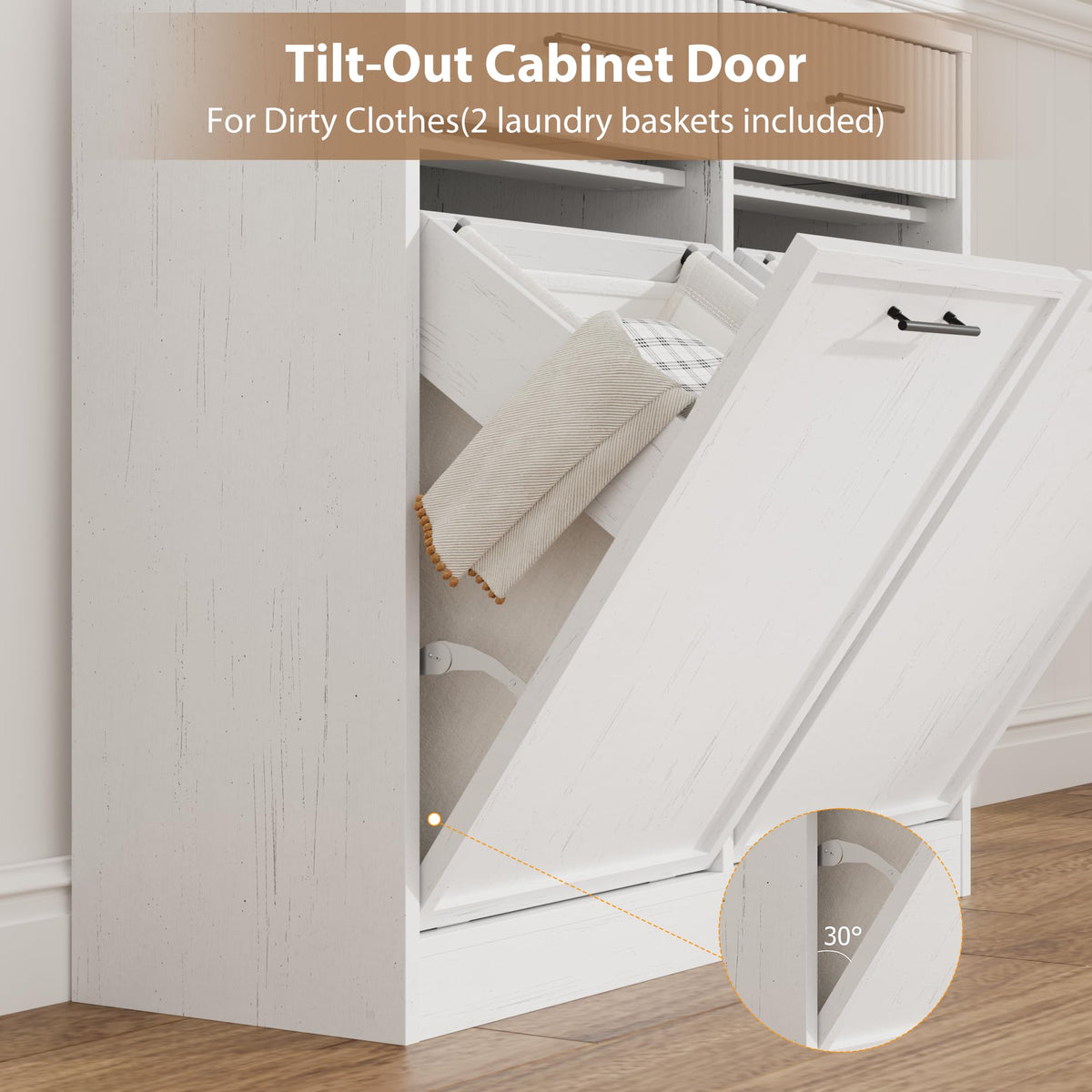 Double Tilt Out Laundry Hamper Cabinet X2158