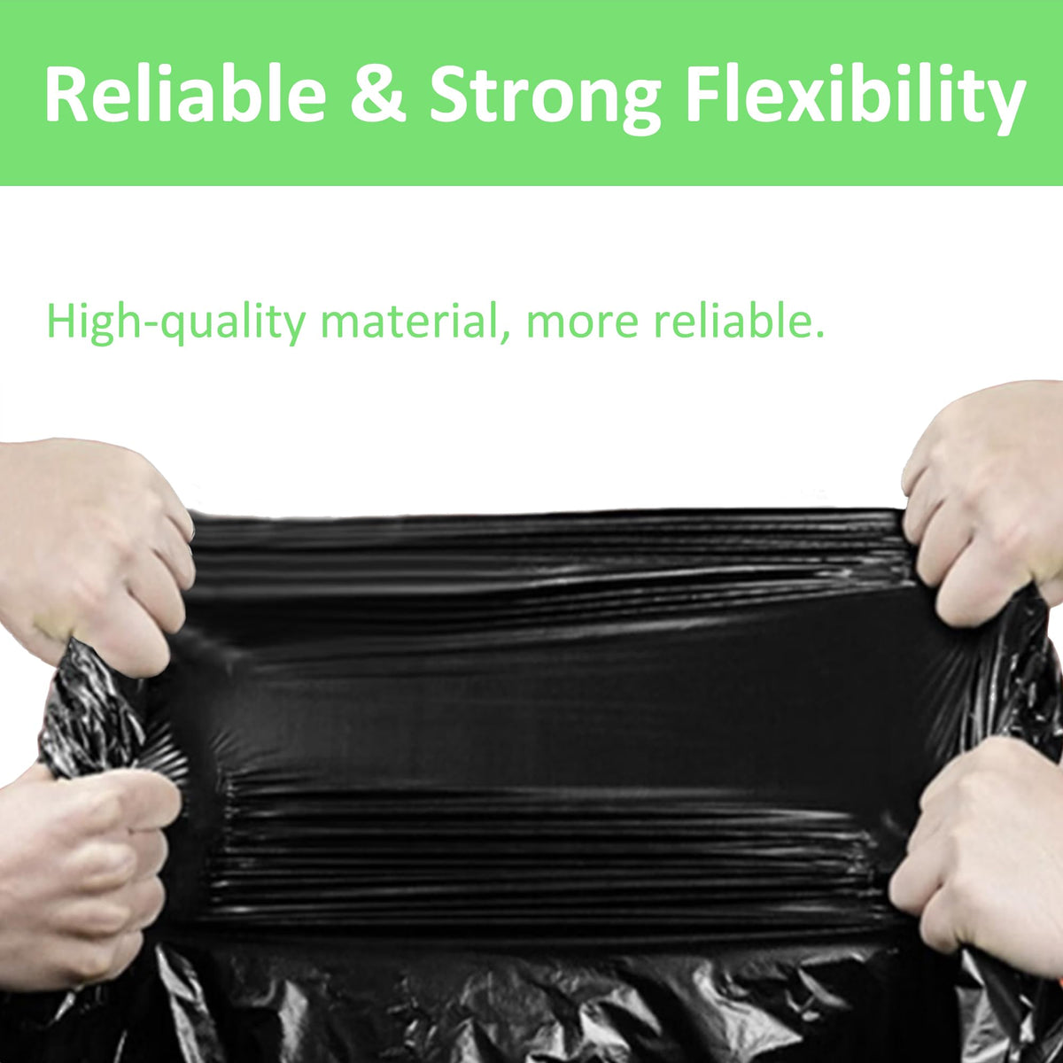 40-45 Gallon Heavy Duty Black Trash Bags 60 Count 1.2 Mil K93403