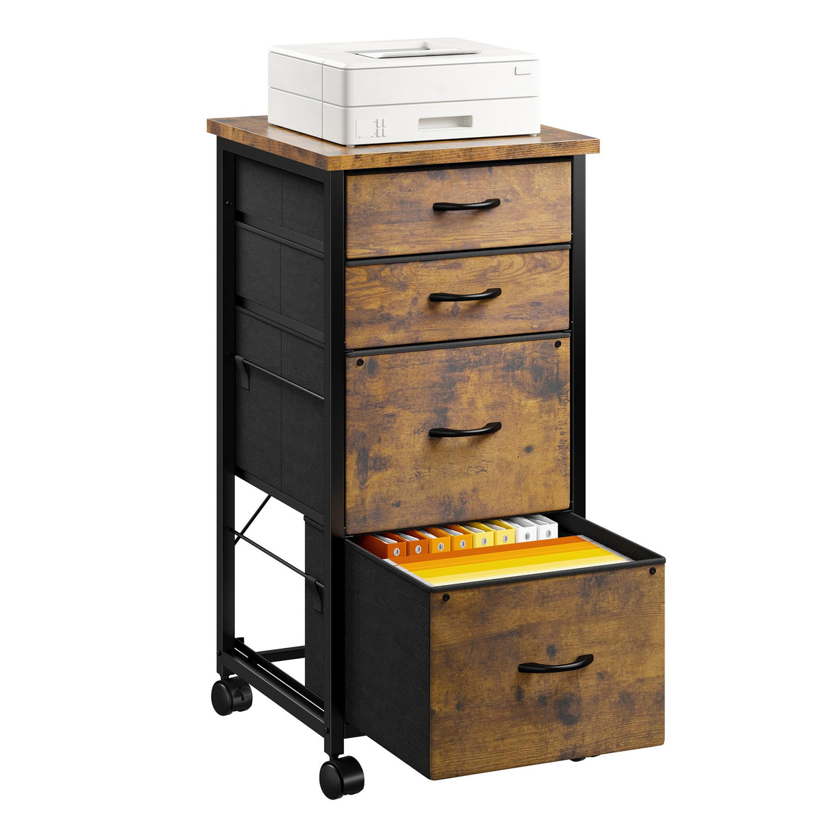 4 Drawer Rolling File Cabinet F43106
