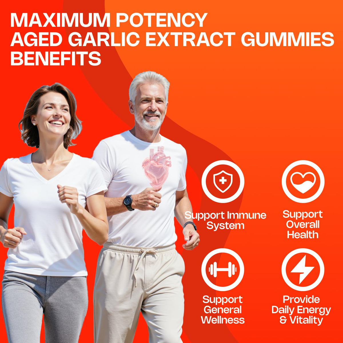 Odorless Aged Garlic Extract Gummies 500mg 60 Ct F262101