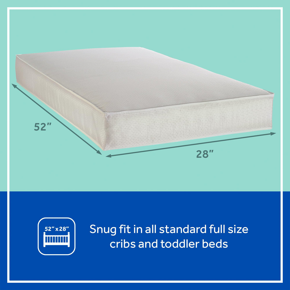 2 Stage Breathable Cooling Foam Cotton Crib Mattress K662915