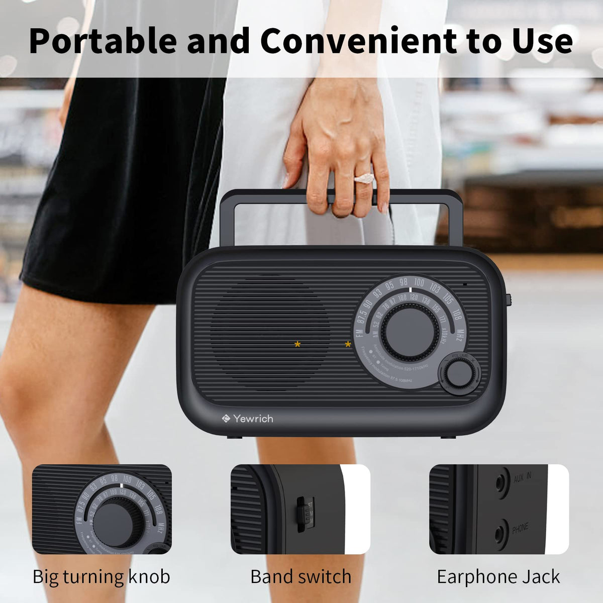 AM FM Radio with Bluetooth B6191