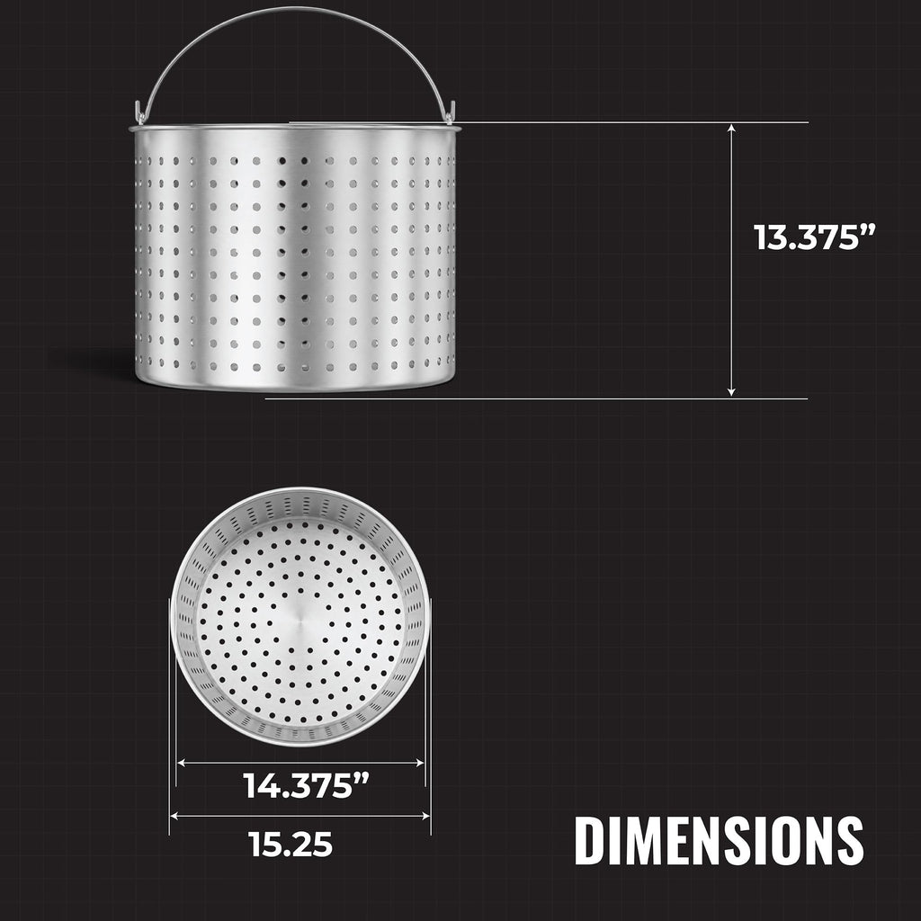 60Qt Aluminum Stock Pot with Strainer and Lid Y91497
