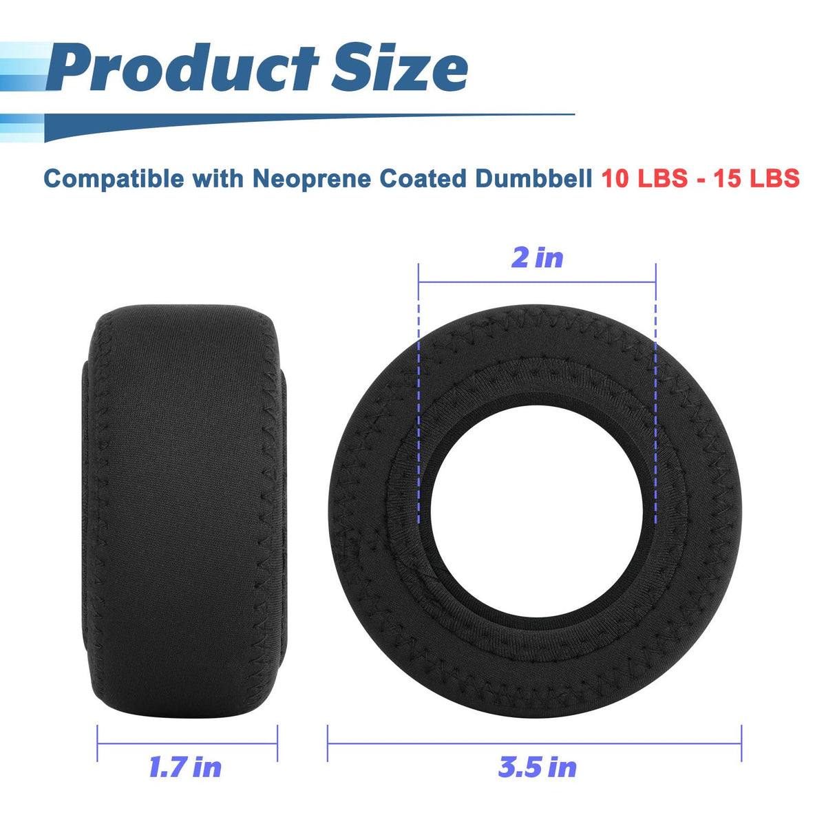 4 Pcs Neoprene Dumbbell Head Ends Protector Cover J1062