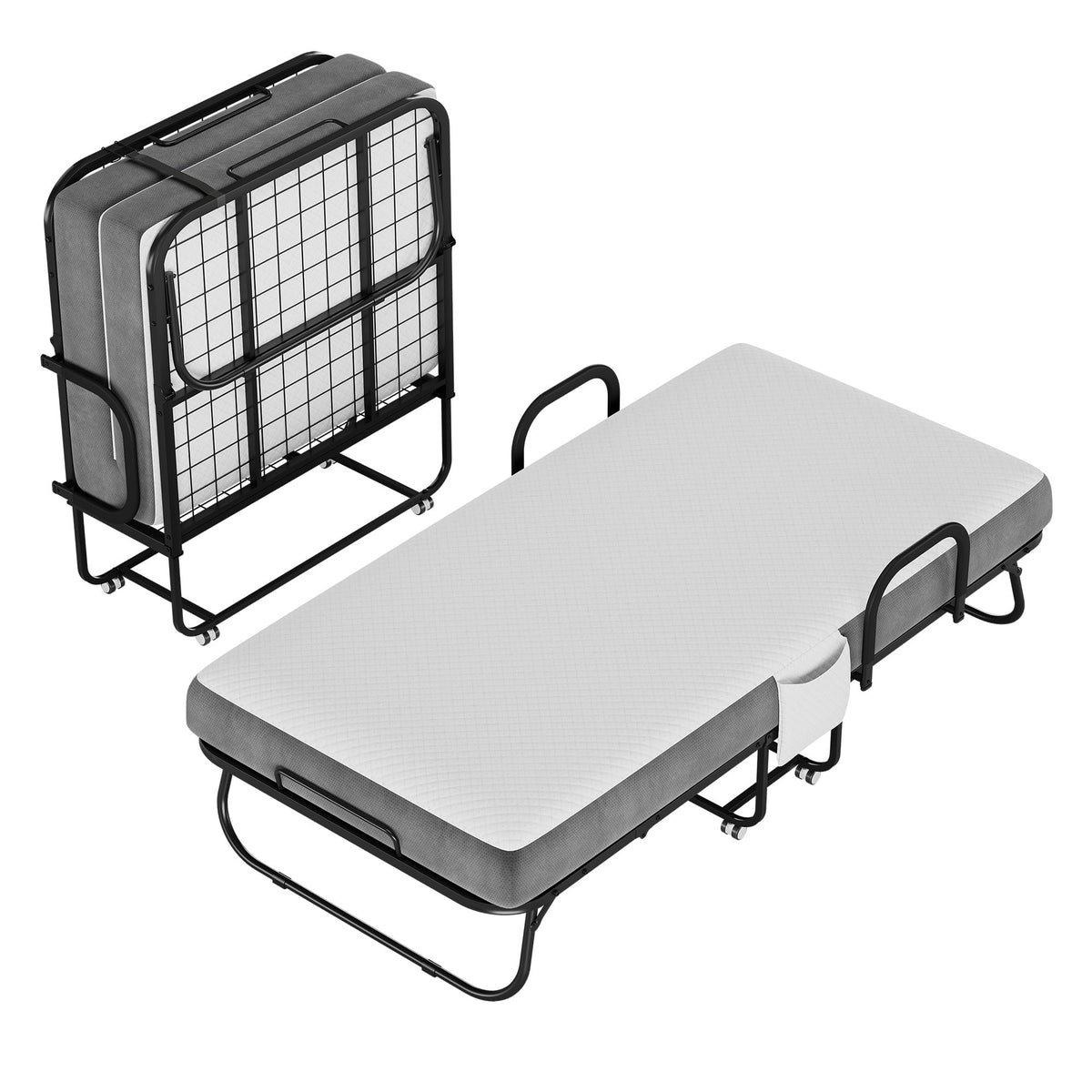Twin Size Folding Bed with Memory Foam Mattress V742365