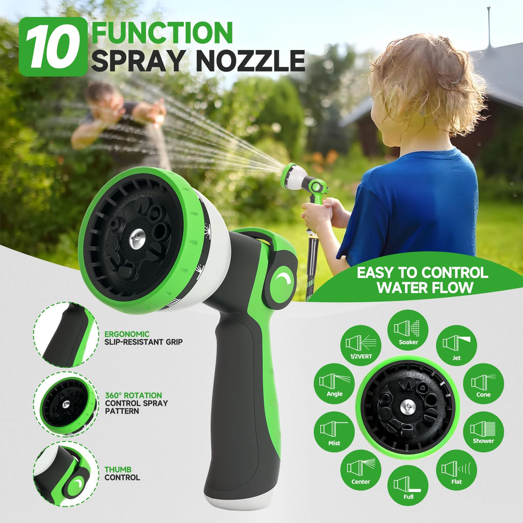 100ft Flexible Non-Expandable Garden Hose with 3/4" Brass Fittings U60388