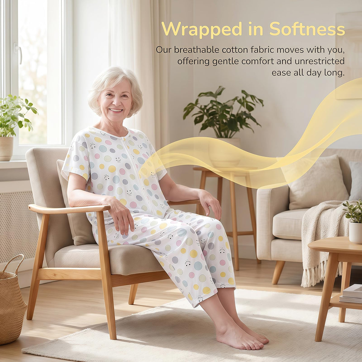 Reversible Incontinence Jumpsuit with Zipper F53588