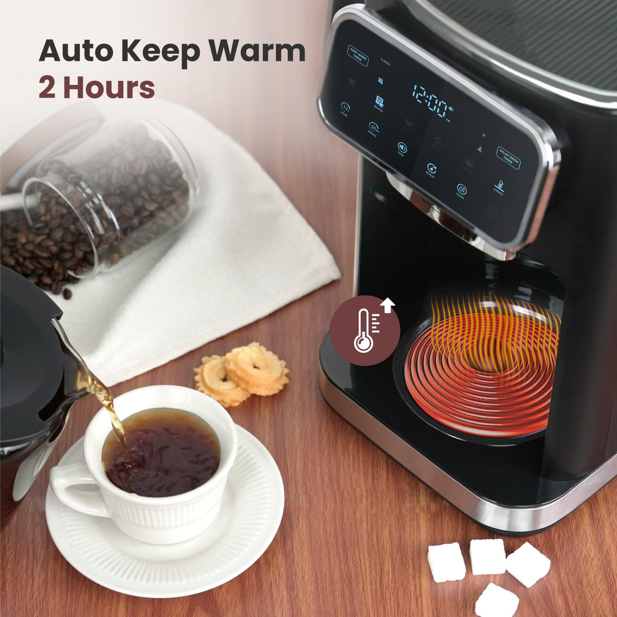 12-Cup Coffee Maker with Glass Carafe Y902474