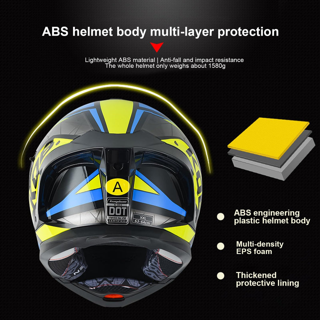 Bluetooth Modular Motorcycle Helmet with Dual Visor Full Face Flip Up DOT Approved N712050